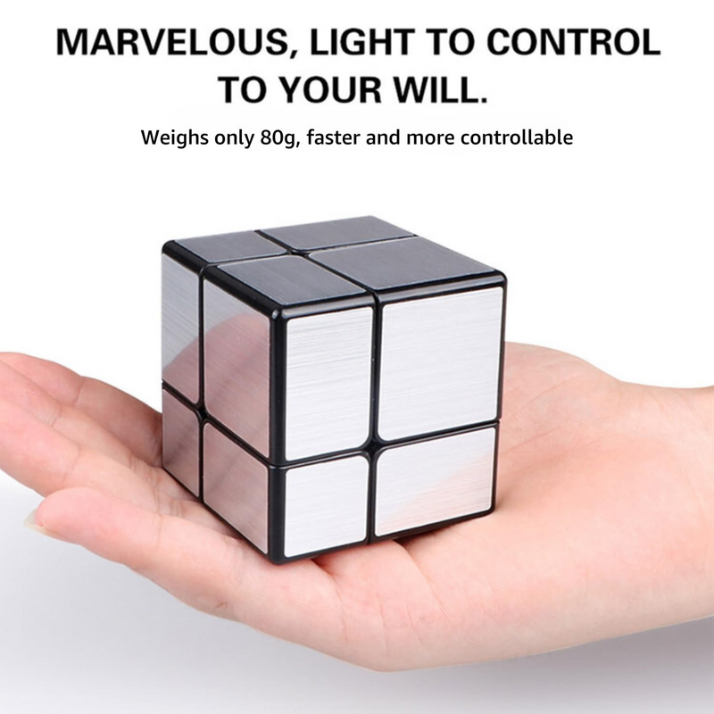 Cubelelo Drift 2x2 Black & 2x2 Silver Mirror Combo