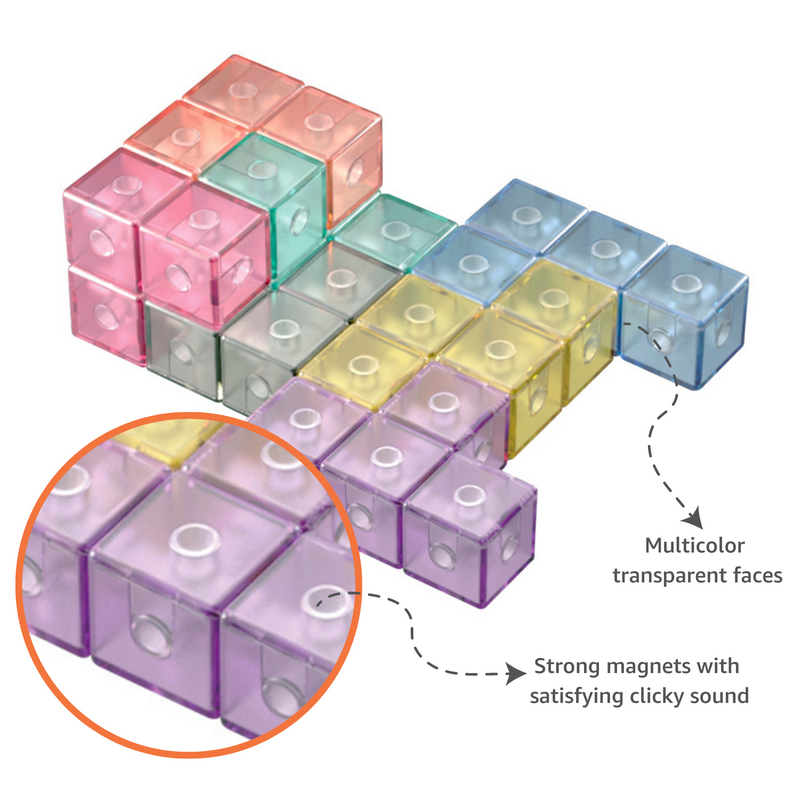 Buy Kiditos Magnetic Building Blocks Magic 3D Puzzle Cubes, Set of 7 Multi  Shapes with 54 Guide Cards Online at Best Prices in India - JioMart.